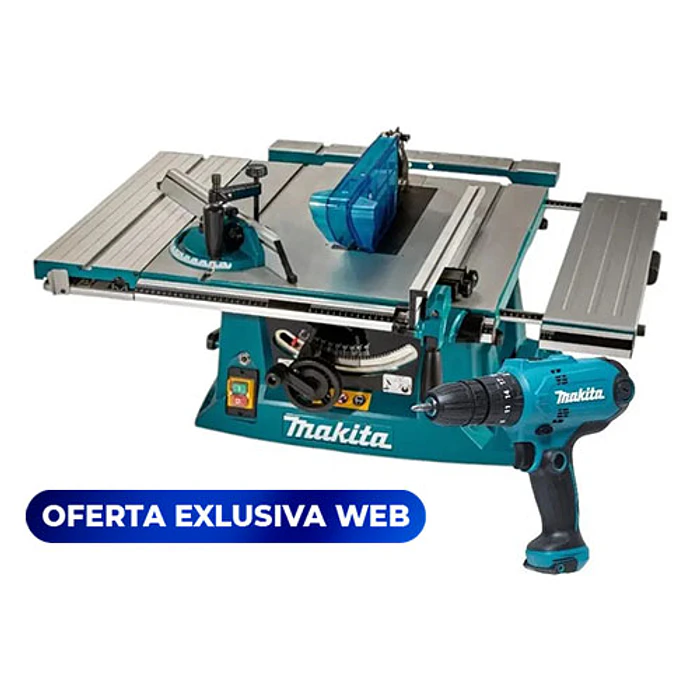 SIERRA DE BANCO MAKITA MLT100-2 + TALADRO PERC 1