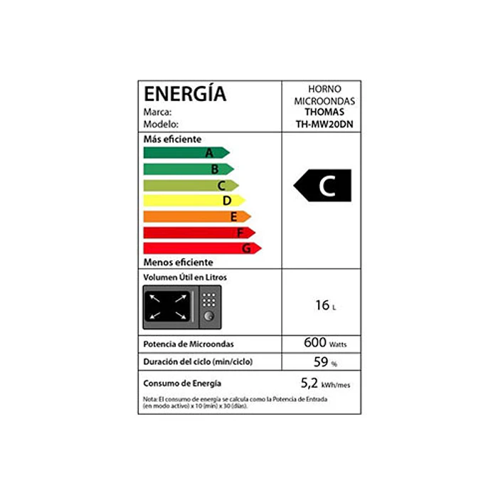 HORNO MO THOMAS TH-MW20DN 8