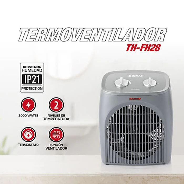 ESTUFA EL THOMAS TERMOVENTILADOR TH-FH28 5