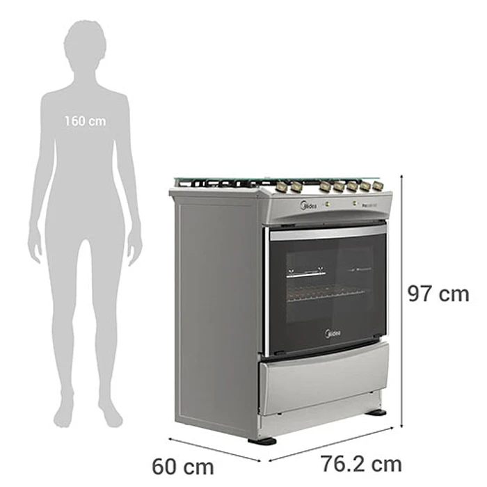 COCINA GL 5P MIDEA MCG-5QPI30NS SILVER 10