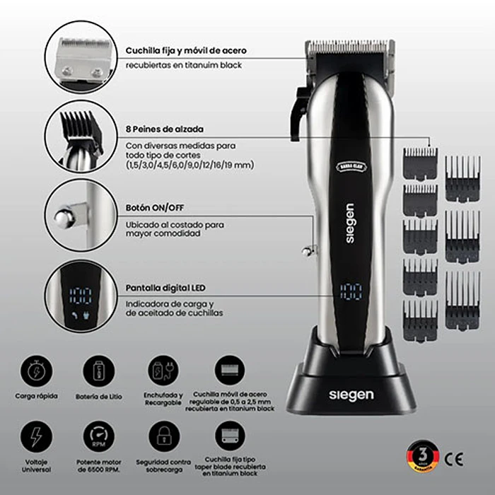CORTADOR PELO SIEGEN SG-8620 TRIMMER 7