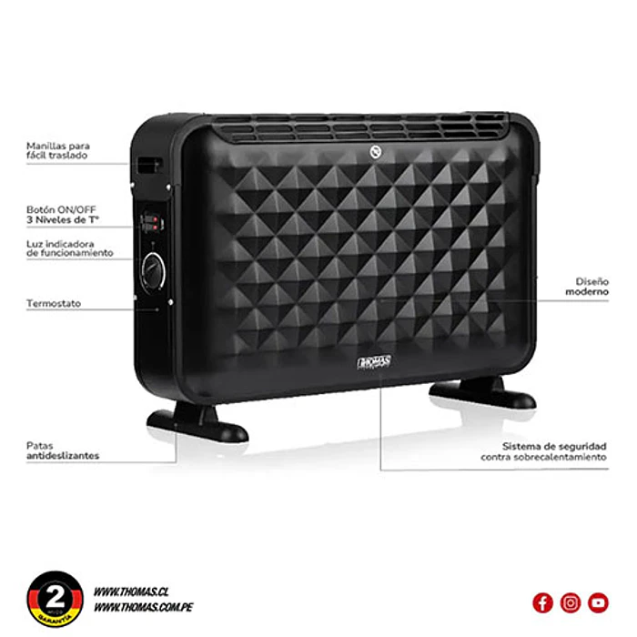 ESTUFA EL THOMAS CONVECTOR TH-CV52 5