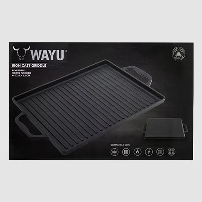 PLANCHA WAYU 312815 IRON CAST AZAS 44 X 28 X 2.2 CM 6
