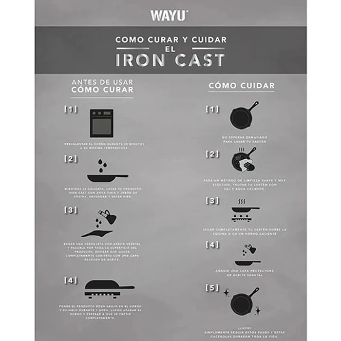 SARTEN WAYU 290526 CUADRADO IRON CAST 24 CM 4