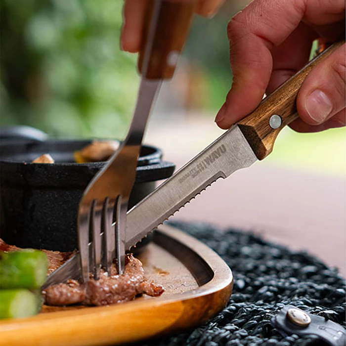 CUCHILLERIA WAYU 997712 SET CUCHILLO/TENEDOR 8 PIEZAS 2