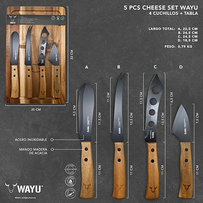 CUCHILLERIA WAYU 997725 SET APERITIVO 5