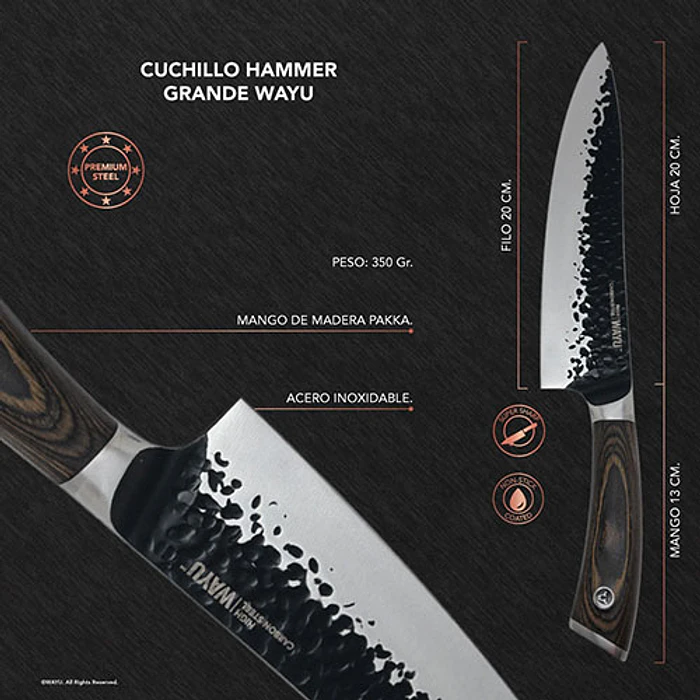 CUCHILLERIA WAYU 296474 CUCHILLO HAMMER GRANDE 3