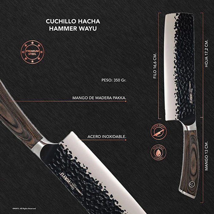 CUCHILLERIA WAYU 309488 CUCHILLO HACHA HAMMER 5