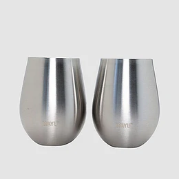 VASOS WAYU 491824 SET X2 COCTEL METALICOS