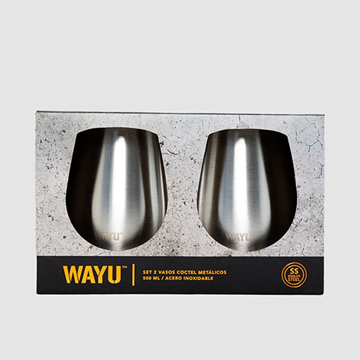 VASOS WAYU 491824 SET X2 COCTEL METALICOS 3