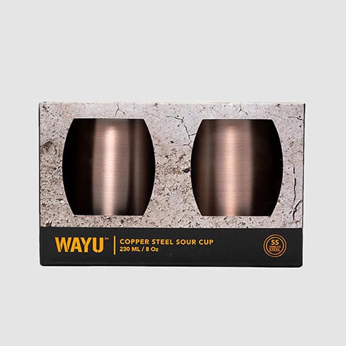 VASOS WAYU 433237 SET X2 APERITIVO COPPER LINE 3