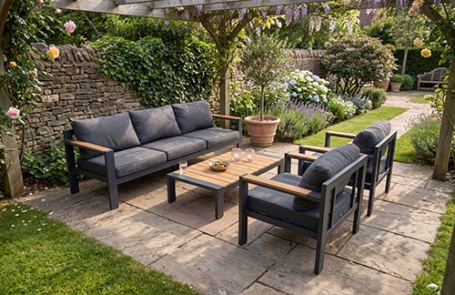 TERRAZA ILC 12149 SET SOFAS + MESA CENTRO