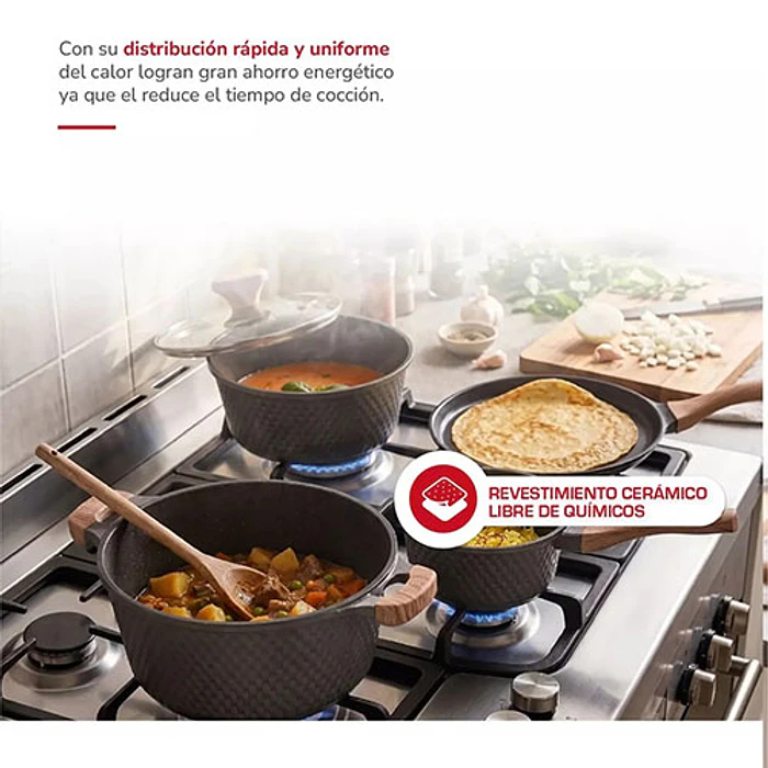 BATERIA DE COCINA THOMAS TH-MB07GM 7P GRIS 5
