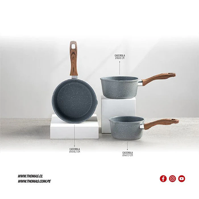 OLLA CACEROLA THOMAS TH-MCA03N SET X3 2