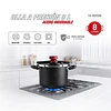 OLLA THOMAS TH-MOP08N 8L PRESION ACERO INOX NEGRO 2