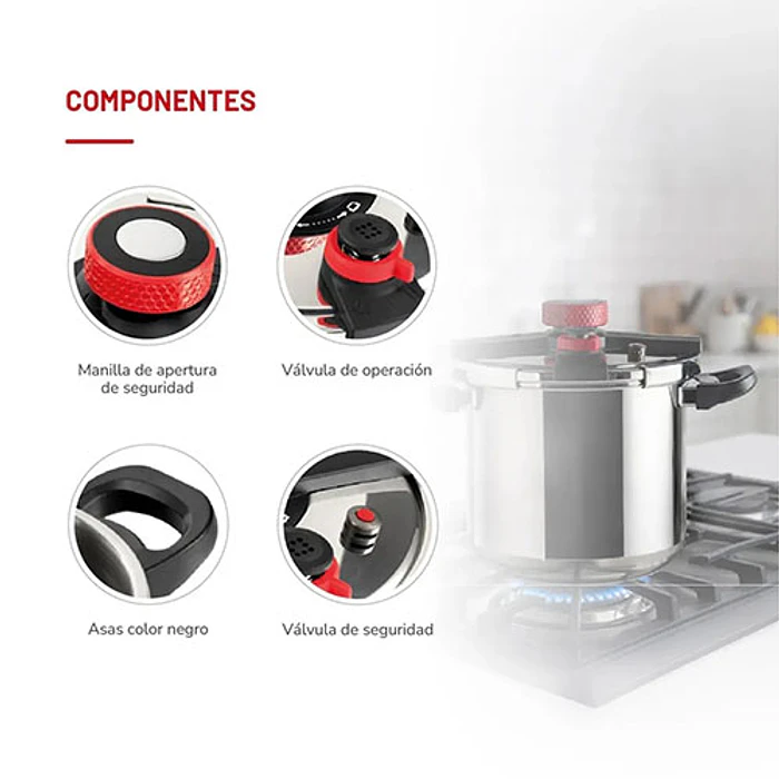 OLLA THOMAS TH-MOP10I 10L PRESION ACERO INOX 2