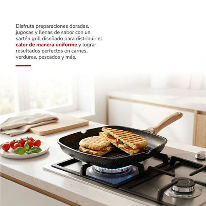 SARTEN THOMAS TH-MS28NM HIERRO FUNDIDO 28CM GRILL 3