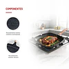 SARTEN THOMAS TH-MS28NM HIERRO FUNDIDO 28CM GRILL 5