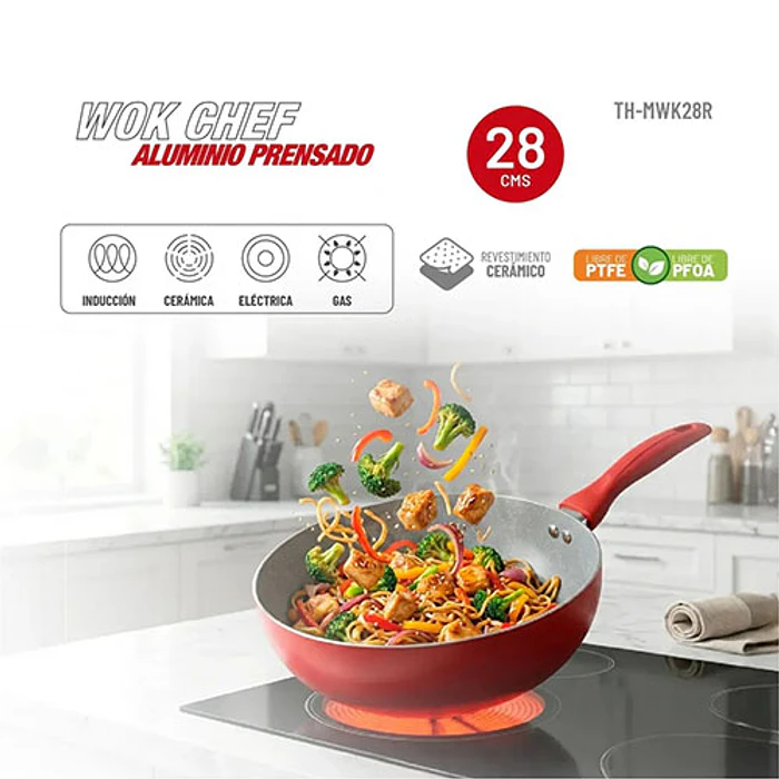 SARTEN THOMAS TH-MWK28R CHEF 28CM WOK 4