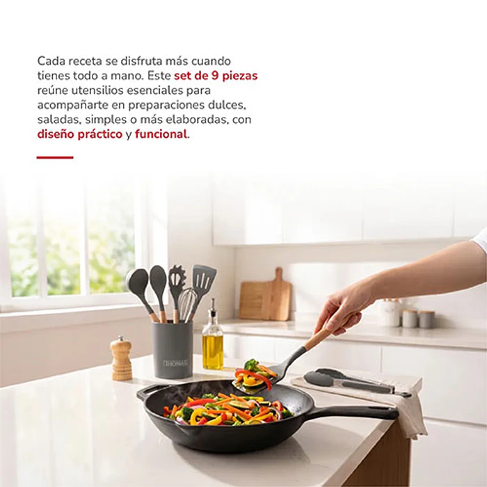 SET UTENCILIOS THOMAS TH-MUT09N  X9 SILICONA 3