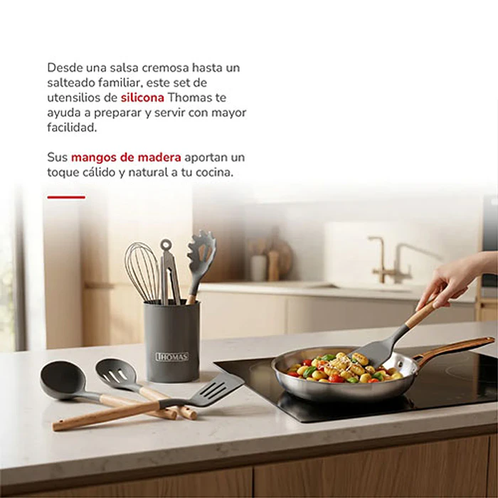 SET UTENCILIOS THOMAS TH-MUT09N  X9 SILICONA 4