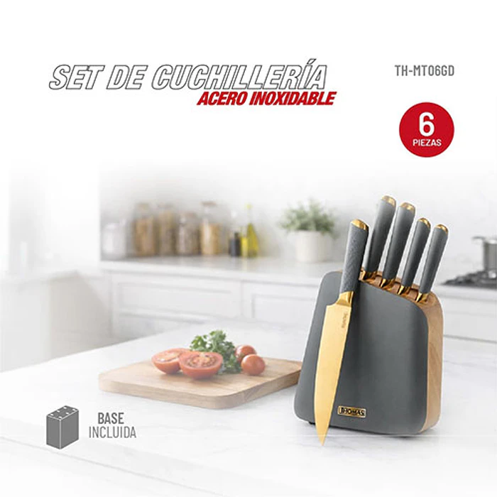 CUCHILLERIA THOMAS TH-MT06GD SET 6 PZACUCHILLO 6