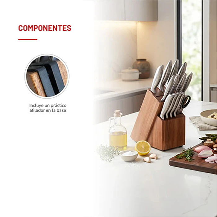 CUCHILLERIA THOMAS TH-MT11M SET 11PZAS CUCHILLO CHEF 5