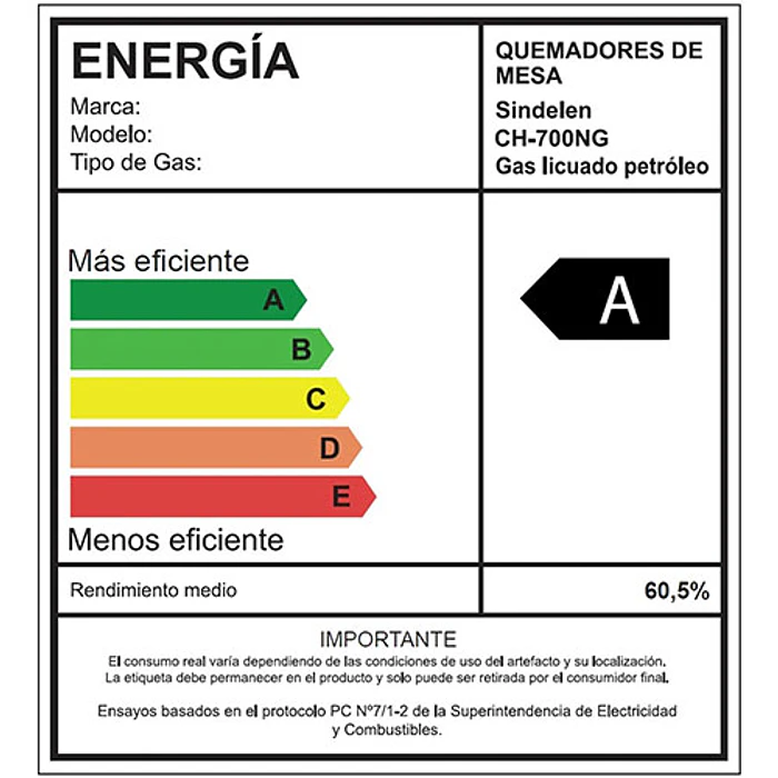 COCINA GL 5P SINDELEN CH-700NG HIBRIDA 5