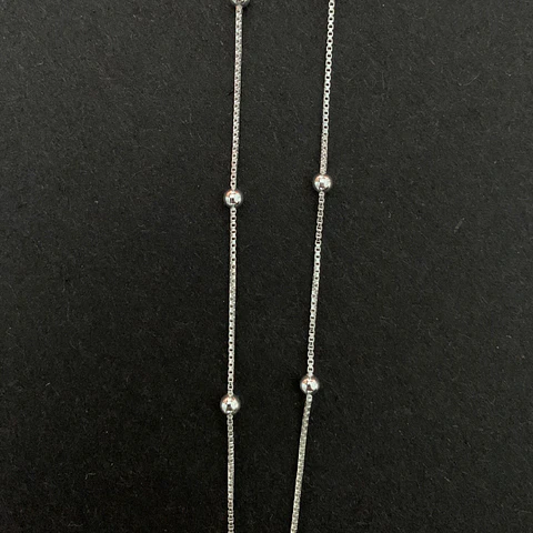 CADENA VENECIANA PELOTITAS | PLATA
