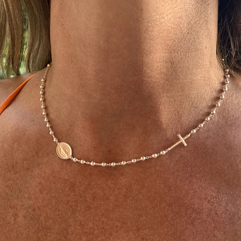 COLLAR ROSARIO | PLATA