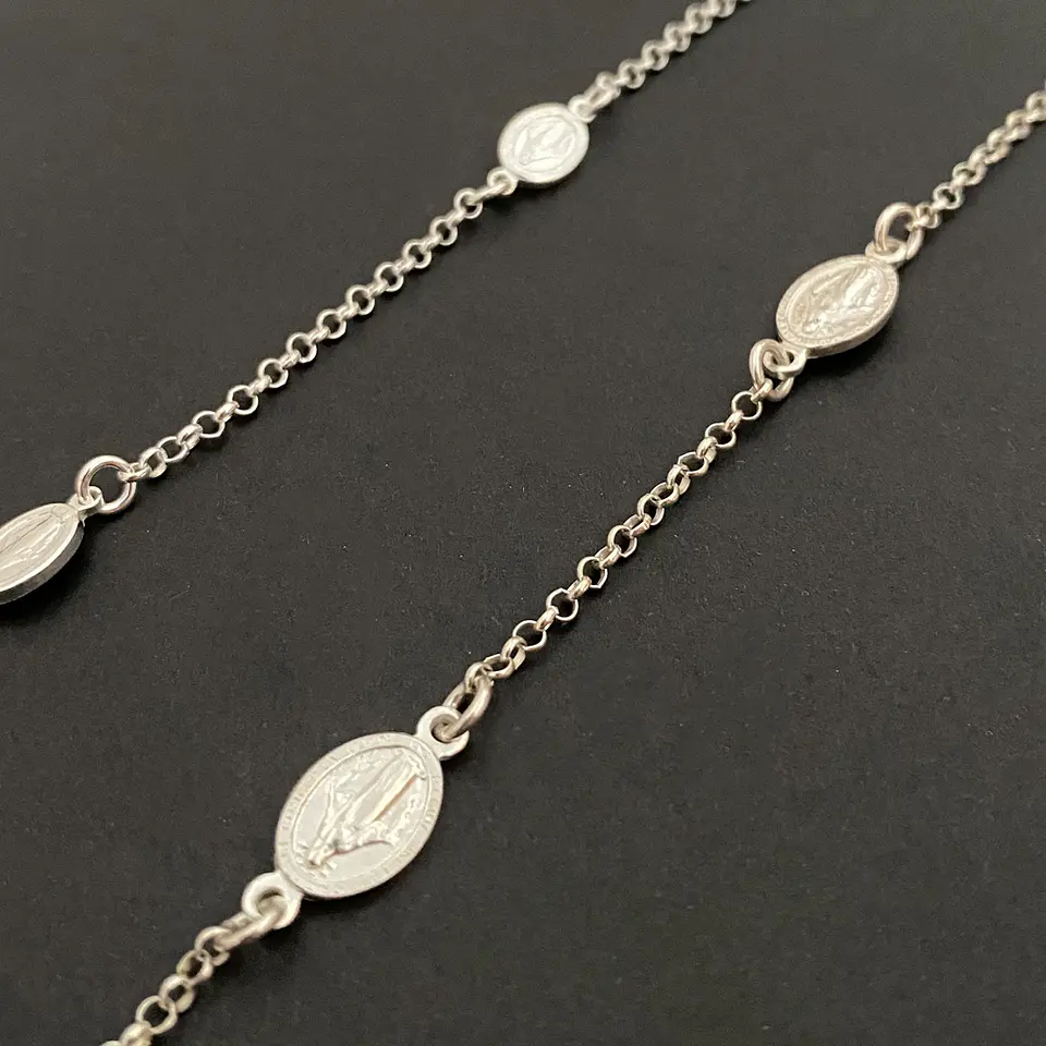 PULSERA VIRGEN DE LOS RAYOS 3 CONECTORES | PLATA 1