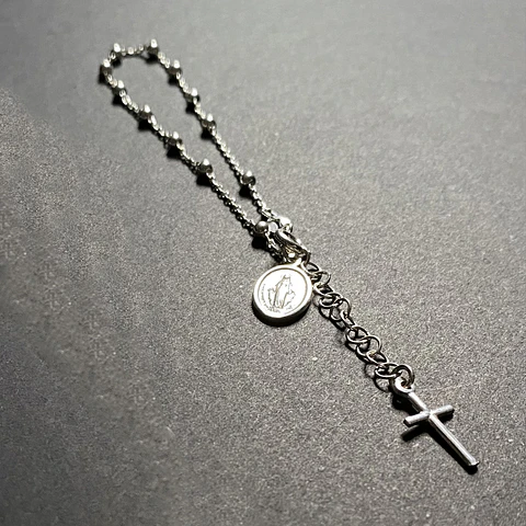 PULSERA DENARIO DELGADA | PLATA