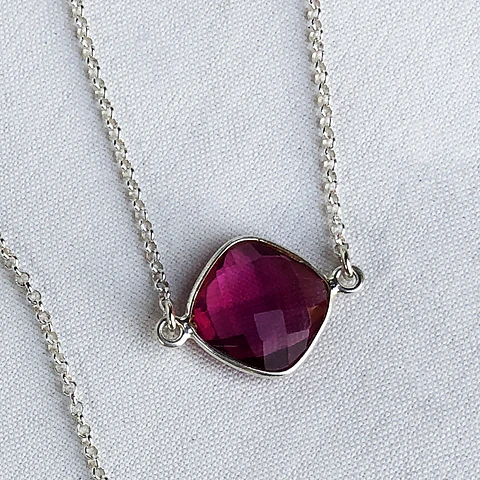 pulsera conector piedra | PLATA