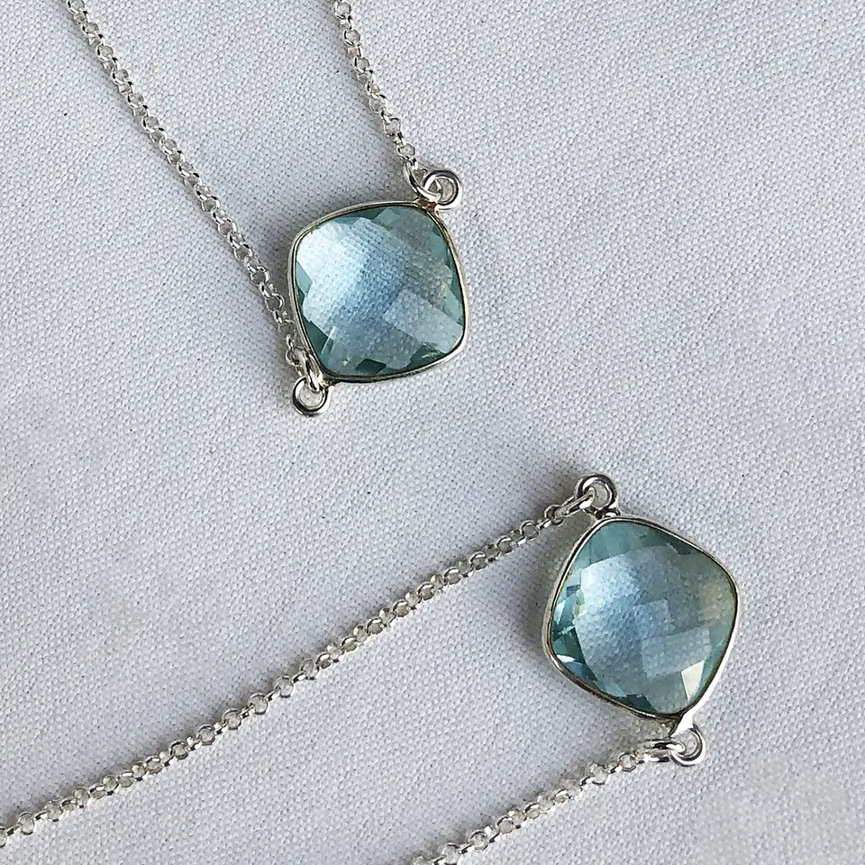pulsera conector piedra | PLATA 3