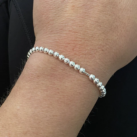 pulsera bolitas | PLATA