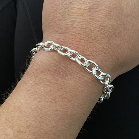 pulsera cadena gruesa | PLATA