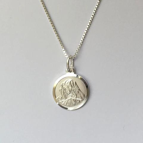 colgante virgen manto | PLATA