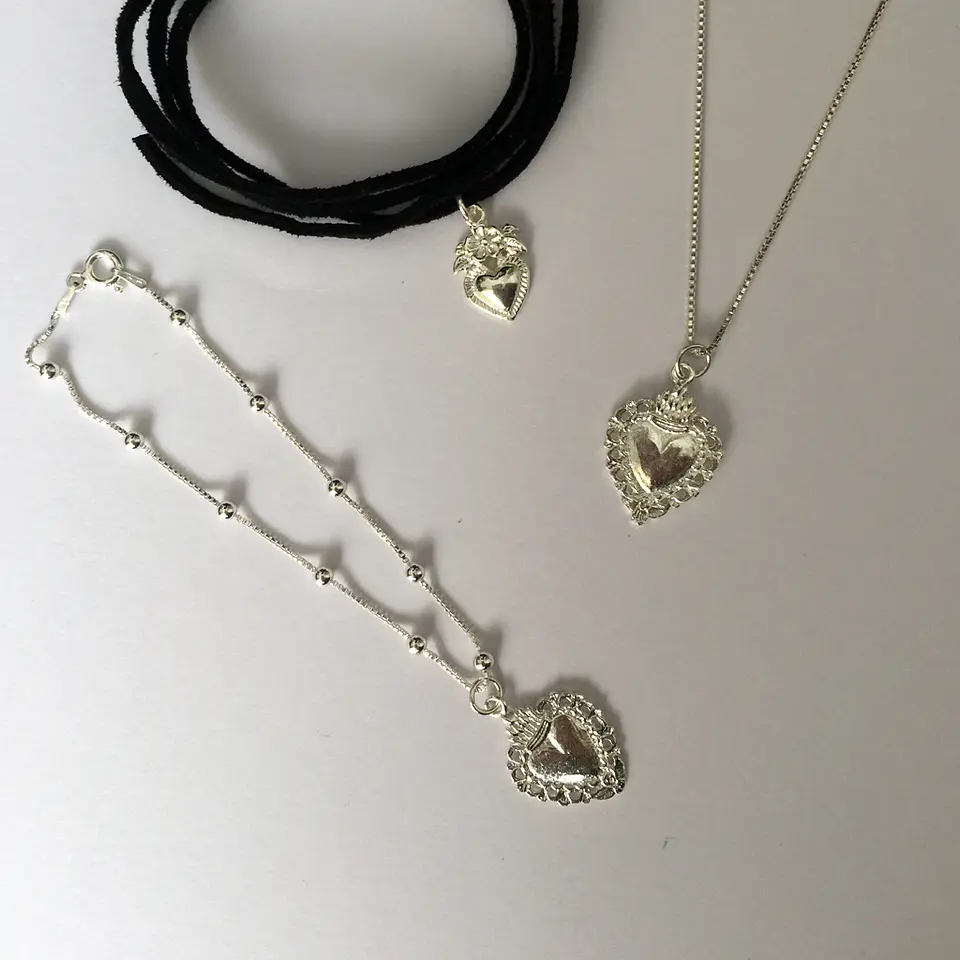 colgantes corazón detente | PLATA 4