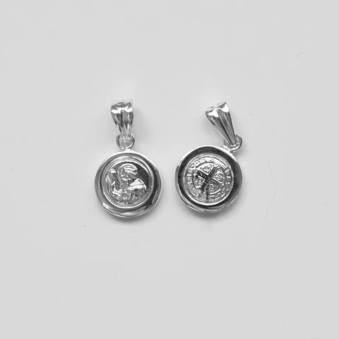 colgantes escapulario san benito | PLATA