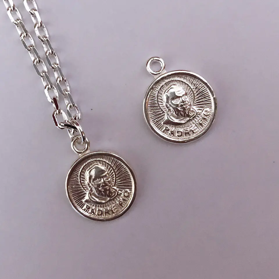 colgante padre pío | PLATA 1