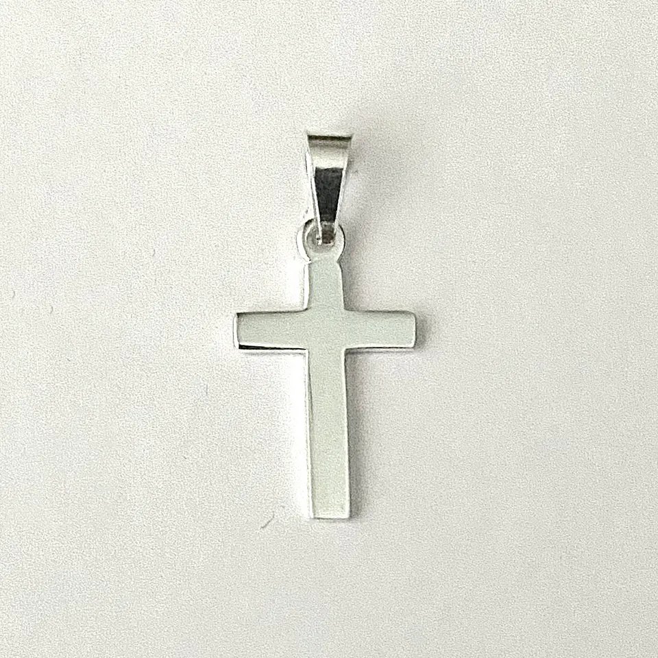 colgantes cruz lisa | PLATA 7
