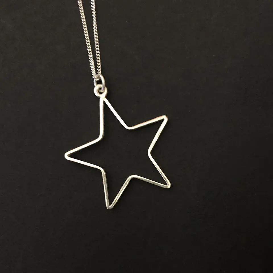 colgantes estrellas huecas | PLATA 5