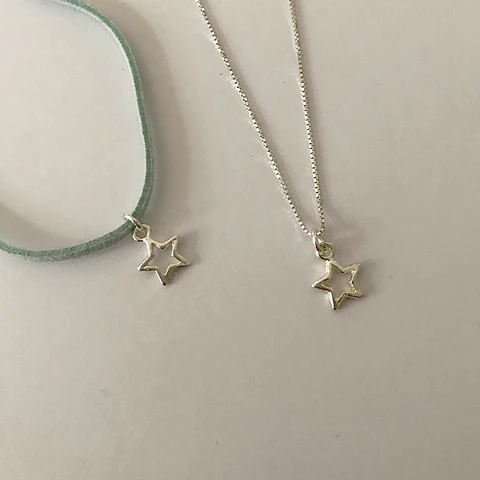colgantes estrellas huecas | PLATA