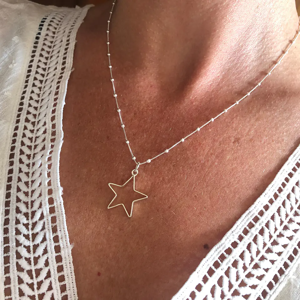 colgantes estrellas huecas | PLATA 4