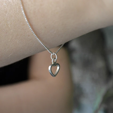colgante corazón hueco | PLATA