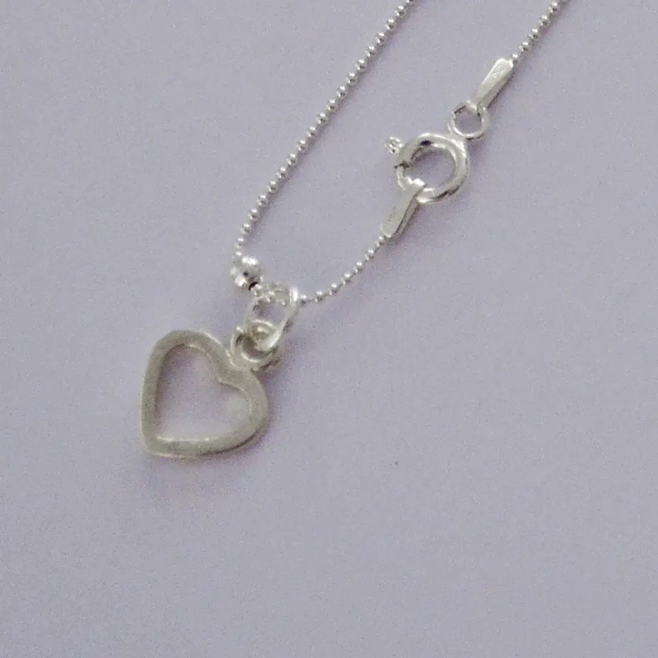 colgante corazón hueco | PLATA 2