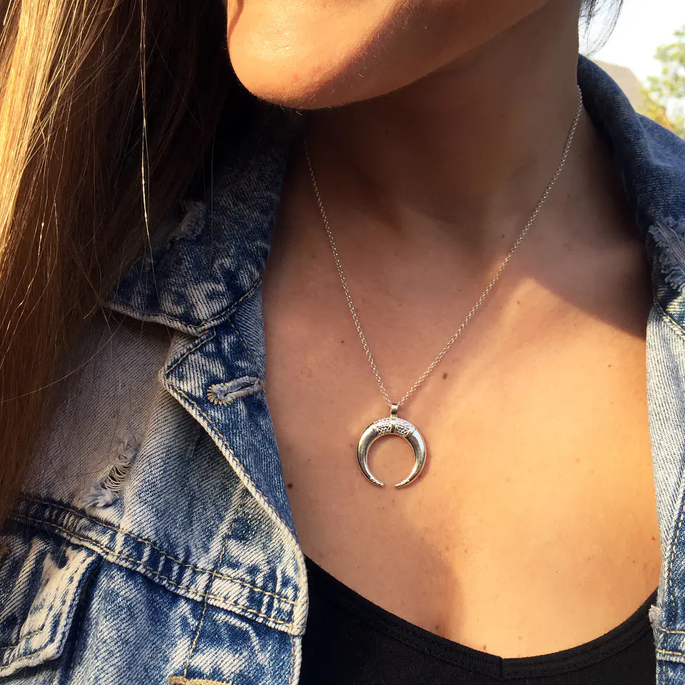 colgante luna invertida | PLATA 1