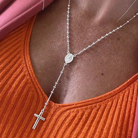 collar rosario classic | PLATA