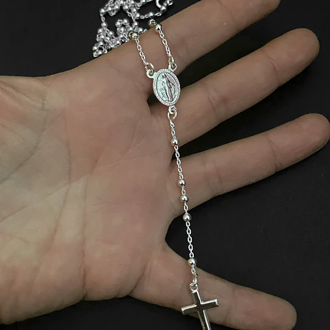 collar rosario classic | PLATA