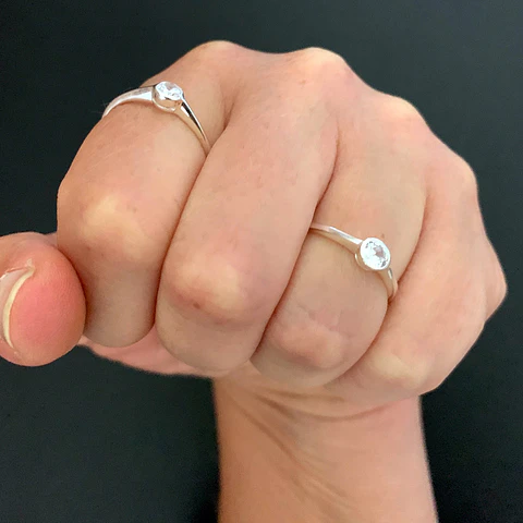 anillo circón | PLATA